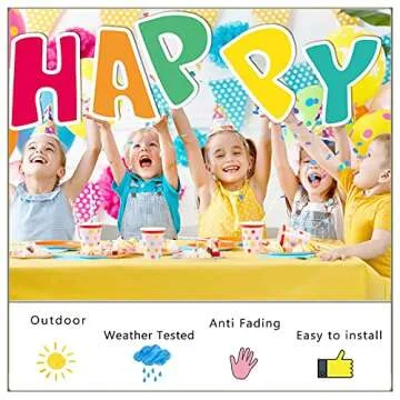 Fanboxk Happy Birthday Yard Signs with Stakes - Happy Birthday Sign for Yard for Kids & Adults - Set of 42-14 Pack Colorful Outdoor Weatherproof Birthday Party Decorations and 28 Stakes.
