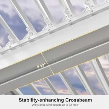 PURPLE LEAF 10x13' Aluminum Louvered Pergola for Gardens