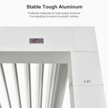 PURPLE LEAF 10x13' Aluminum Louvered Pergola for Gardens