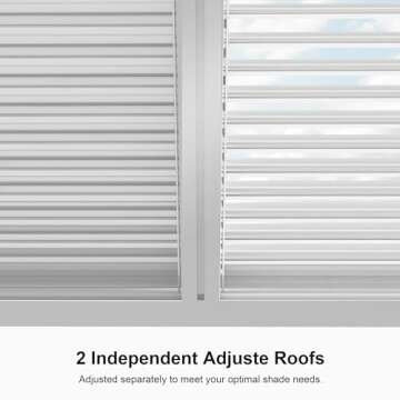 PURPLE LEAF Outdoor Louvered Pergola 10'x13' Aluminum White Pergola Patio Metal pergola with Adjustable Rainproof Hardtop Gazebo Modern for Garden Lawns Party