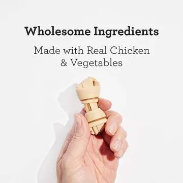 DreamBone Mini Chews, Made With Real Chicken, Rawhide Free Chews For Dogs, 24 Count