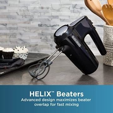 BLACK+DECKER 5 Speed Electric Hand Mixer with HELIX Beat