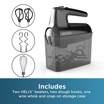 BLACK+DECKER 5 Speed Electric Hand Mixer with HELIX Beat