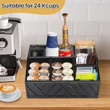 Coffee Station Organizer for Counter - Stylish Storage Solution