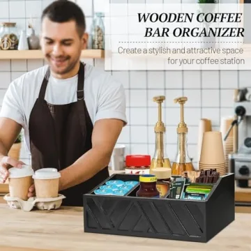Coffee Station Organizer for Counter - Stylish Storage Solution