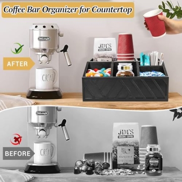 Coffee Station Organizer for Counter - Stylish Storage Solution