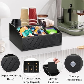 Coffee Station Organizer for Counter - Stylish Storage Solution
