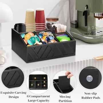 Coffee Station Organizer for Counter - Stylish Storage Solution