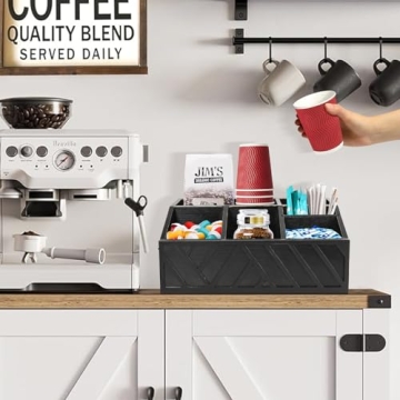 Coffee Station Organizer for Counter - Stylish Storage Solution
