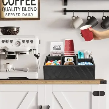 Coffee Station Organizer for Counter - Stylish Storage Solution