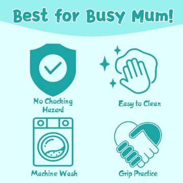 Babygoal Pacifier Clips for Boys, 6 Pack Pacifier Holder Clips for Baby Boys and Girls Fits for Most Pacifier Styles and Baby Gift 6PBM05-HZ