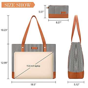 Versatile Large Capacity Laptop Tote Bag for Women