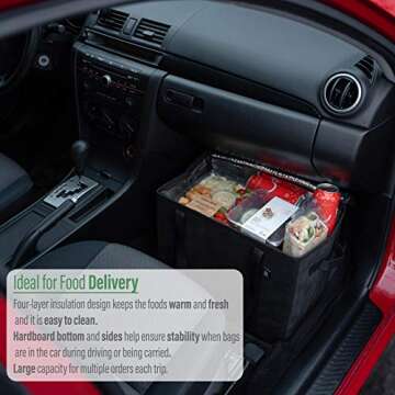 VENO Reusable Insulated Grocery Shopping Bags, 2 X Large Collapsible Insulated zippered Cooler with Reinforced Bottoms, Made of Recycled Material (Pack of 2)