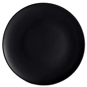Restaurant Value Stoneware Coupe Shape Plate 12.25", 12 Pack, Matte Black
