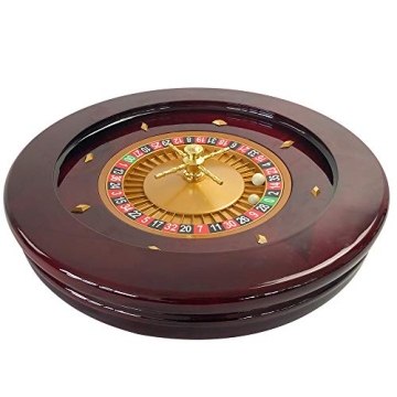 Yuanhe Deluxe Roulette Wheel Set - 20Inch Casino Grade High Glossy Roulette Game Set with 2 Balls Pi...