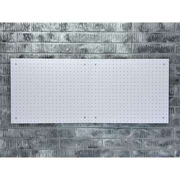 Triton Products Heavy Duty Pegboards - Set of 2 Duraboard Wall Panels, Each 22" x 18" x 1/8" for Home, Office, Garage, Storage and Organization (White)