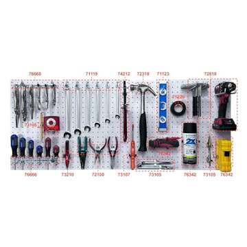 Triton Products Heavy Duty Pegboards - Set of 2 Duraboard Wall Panels, Each 22" x 18" x 1/8" for Home, Office, Garage, Storage and Organization (White)