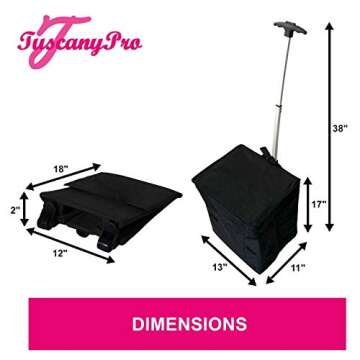 TUSCANYPRO MakeUp Artist"Big Daddy" HEAVY DUTY Tall PRO Chair-10 Years Warranty PRODUCT-A BONUS MAKE UP CASE INCLUDED WITH YOUR CHAIR!!!BIGGER,WIDER AND BETTER-350 Lb/Max Weight Cap.