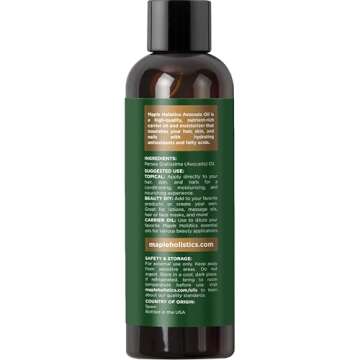 Avocado Oil For Hair and Skin - 100% Pure Avocado Oil for Skin and Nail Care plus Dry Hair Treatment and Facial Oil Moisturizer - Natural Hair Oil and Carrier Oil for Essential Oils Mixing (4 Fl Oz)