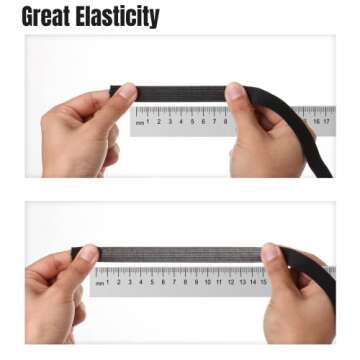 Mr. Pen Elastic Band, 11 Yards of Durable Black Elastic