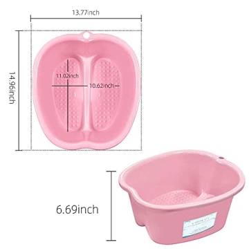Ownest Pink Foot Bath Spa Portable Massage Tub for Pedicures