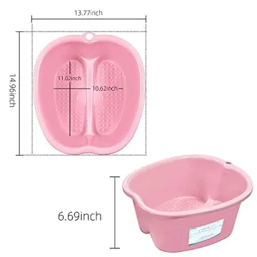 Ownest Pink Foot Bath Spa Portable Massage Tub for Pedicures