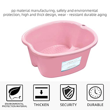 Ownest Pink Foot Bath Spa Portable Massage Tub for Pedicures