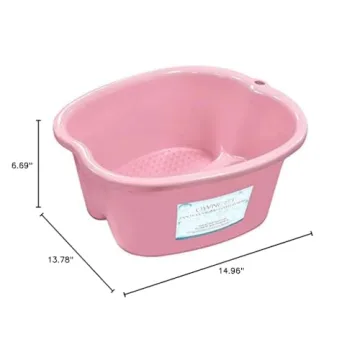 Ownest Pink Foot Bath Spa Portable Massage Tub for Pedicures