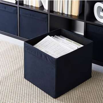 Ikea Drona Box (Black, 3 Pack (L:15" x W:13" x H:13"))