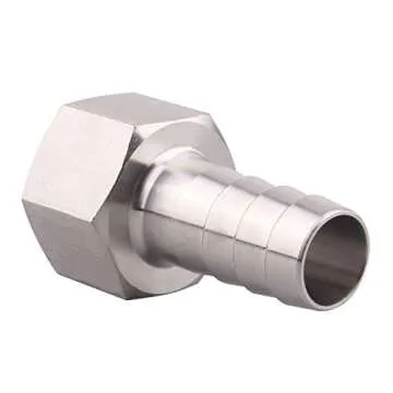 DERNORD 3/4" Barbed Hose x 3/4" NPT Female - Home Brew Fitting 304 Stainless Steel Pack of 2