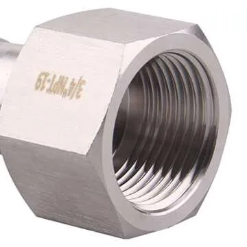 DERNORD 3/4" Barbed Hose x 3/4" NPT Female - Home Brew Fitting 304 Stainless Steel Pack of 2