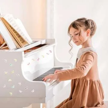 JarThenaAMCS 2160Pcs Music Notes Mini Stickers Colorful Paper Decals 12 Colors Self Adhesive Seal Stickers for Envelopes Scrapbook Gifts DIY Planner Calender, 0.7 in