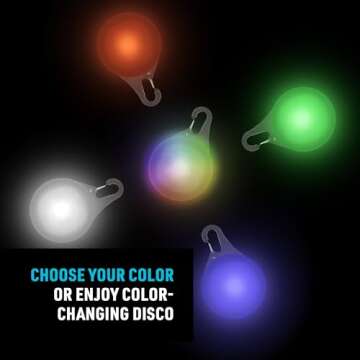 Nite Ize SpotLit XL Rechargeable Carabiner Light - Carabiner Keychain Clip with LED Light - Clip Color-Changing Light for Collars or Keys - Disc-O Select