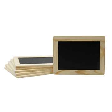 Creative Hobbies® Synthetic Chalkboard with Unfinished Wood Frame, 4 x 6 Inch -Pack of 6 Chalkboards