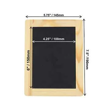 Creative Hobbies® Synthetic Chalkboard with Unfinished Wood Frame, 4 x 6 Inch -Pack of 6 Chalkboards
