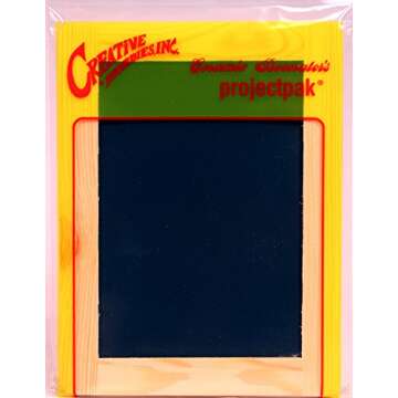 Creative Hobbies® Synthetic Chalkboard with Unfinished Wood Frame, 4 x 6 Inch -Pack of 6 Chalkboards