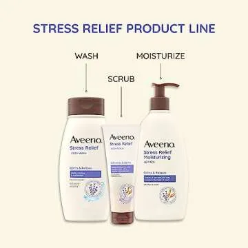 Aveeno Stress Relief Moisturizing Body Lotion with Lavender Scent, Natural Oatmeal to Calm & Relax, Non-Greasy Daily Stress Relief Lotion, 18 fl. oz (Pack of 3)