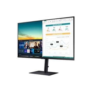SAMSUNG M5 Series 32-Inch FHD 1080p Smart Monitor & Streaming TV (Tuner-Free), Netflix, HBO, Prime Video, & More, Apple Airplay, Height Adjustable Stand, Built-in Speakers (LS32AM502HNXZA)