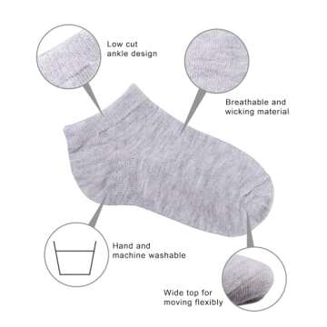 Duufin 25 Pairs Kids Ankle Socks - Low Cut Comfort for Young Feet