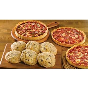 Gourmet Gift Bundle of Carol's Cookies and Lou Malnati's Chicago-Style Deep Dish Pizzas