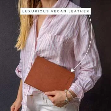 Daily Bliss Stone Paper Ruled Notebook Premium A5 Hardcover Vegan Leather Journal | 160 Pages | Premium Quality Executive Notebook For Men and Women |Comes With Gift Box Water Proof Notebook Cinnamon