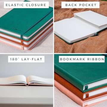 Daily Bliss Stone Paper Ruled Notebook Premium A5 Hardcover Vegan Leather Journal | 160 Pages | Premium Quality Executive Notebook For Men and Women |Comes With Gift Box Water Proof Notebook Cinnamon