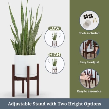 Stylish Hazel & Ivy Indoor Planters with Adjustable Stands