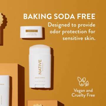 Native Sensitive Deodrant Contains Naturally Derived Ingredients | Deodorant for Women and Men, Aluminum Free, Baking Soda Free, and Shea Butter | Sugar Cookie (Sensitive)
