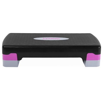 Tone Fitness Compact Aerobic Step Platform - Adjustable Exercise Step, Pink