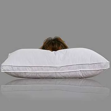 Three Geese Pack of 2 Goose Feather Bed Pillows for Comfort