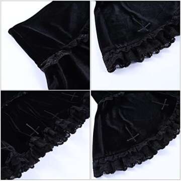 Black Lace Steampunk Gothic Mini Skirt for Women