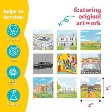 Fun Upbounders Memory Game for Kids Exploring Washington, DC