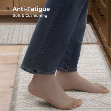 FRESHMINT Boho Kitchen Mat - Comfort & Style for Kitchens