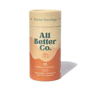 All Better Co. The Better Bandage - Organic Bamboo, Hypoallergenic, Earth-Friendly Adhesive - Pack of 25